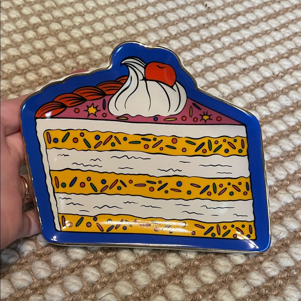 ban.dō Colorful Cake Slice Ceramic Plate